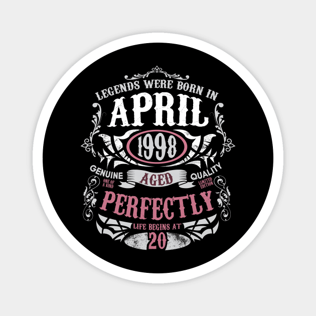 'April 1998 Twentieth Birthday' Awesome Birthday Gift Magnet by ourwackyhome